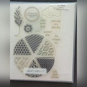 Close to My Heart Black and Gray Design Stamp Set